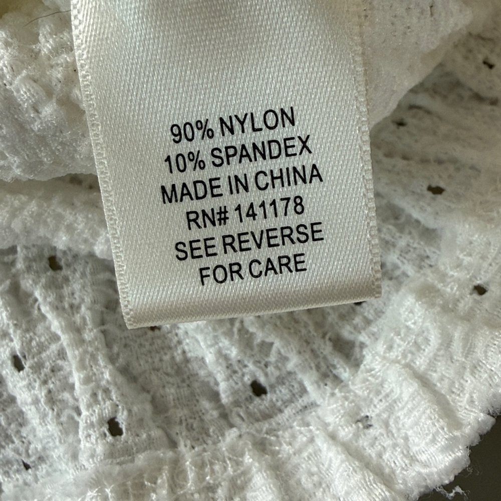 Atelier Women’s White Ruffle Sleeve Knit Top Large - Picture 7 of 7